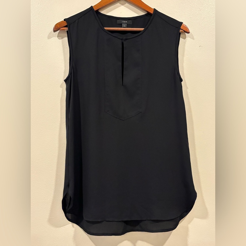 J. Crew Black Sleeveless Blouse size 0
